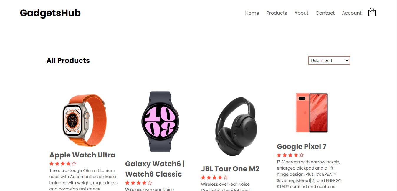 GadgetsHub UI